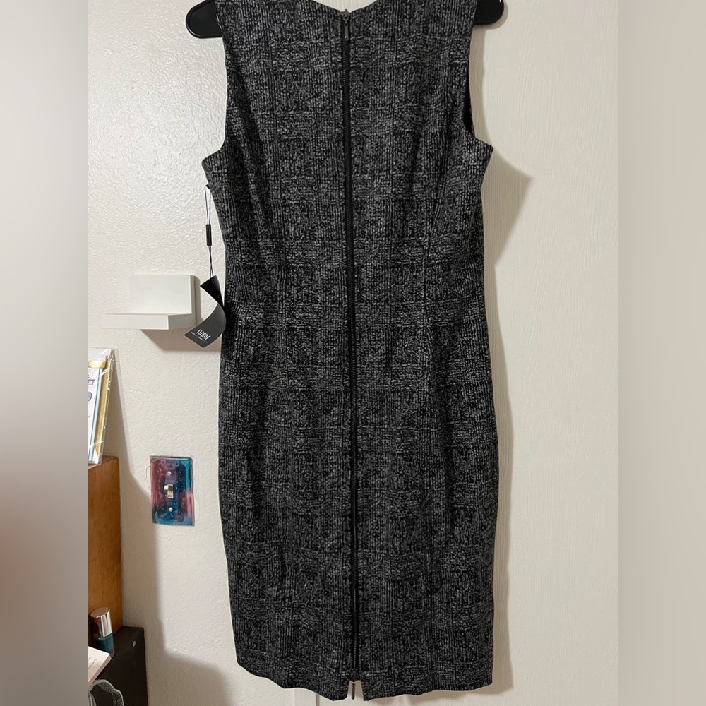 NWT White House Black Market Charcoal Sleeveless Dress with Full Back Zip - Picture 14 of 16